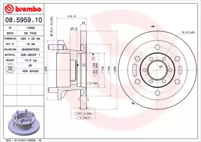 Тормозной диск (BRECO: BS 7545)