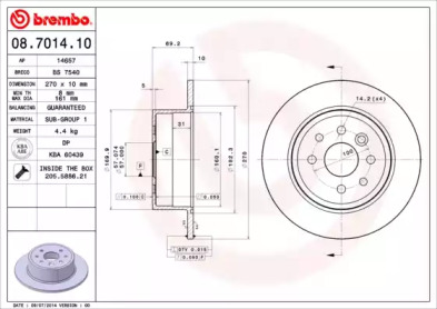 Тормозной диск (BRECO: BS 7540)