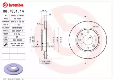 Тормозной диск (BRECO: BS 7560)