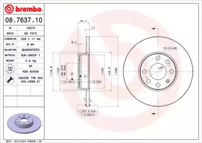 Тормозной диск (BRECO: BS 7572)