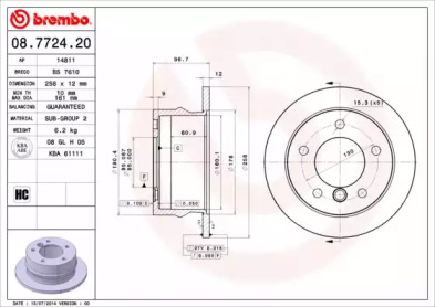 Тормозной диск (BRECO: BS 7610)