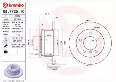 Тормозной диск (BRECO: BS 7576)