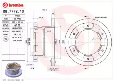 Тормозной диск (BRECO: BS 7725)