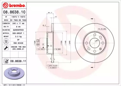 Тормозной диск (BRECO: BS 7602)