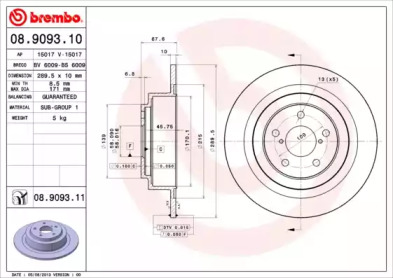 Тормозной диск (BRECO: BS 6009)