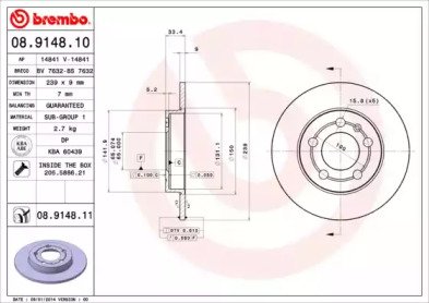 Тормозной диск (BRECO: BS 7632)