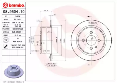 Тормозной диск (BRECO: BS 7627)