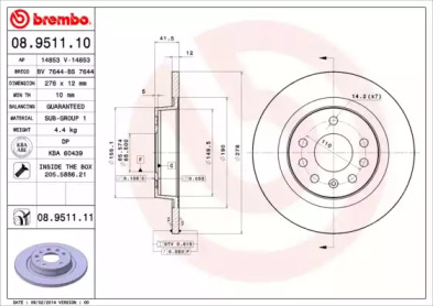 Тормозной диск (BRECO: BS 7644)