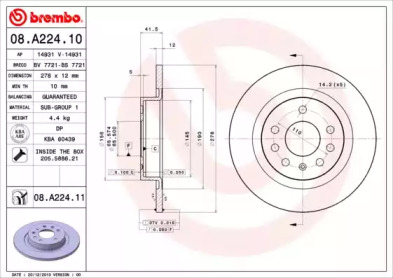 Тормозной диск (BRECO: BS 7721)