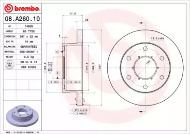 Тормозной диск (BRECO: BS 7726)