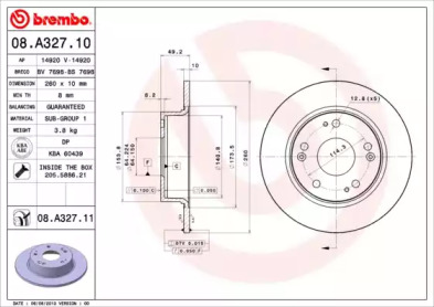 Тормозной диск (BRECO: BS 7698)