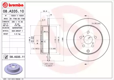 Тормозной диск (BRECO: BS 7796)