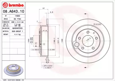 Тормозной диск (BRECO: BS 7784)