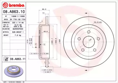 Тормозной диск (BRECO: BS 7791)