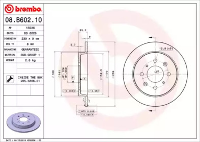 Тормозной диск (BRECO: BS 6028)