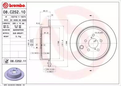 Тормозной диск (BRECO: BS 6066)