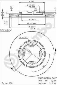 Тормозной диск (BRECO: BS 7897)