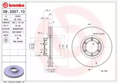 Тормозной диск (BRECO: BS 7831)