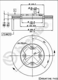 Тормозной диск (BRECO: BS 7918)