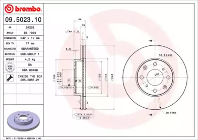 Тормозной диск (BRECO: BS 7938)