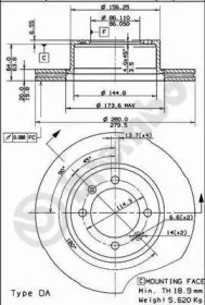 Тормозной диск (BRECO: BS 8163)