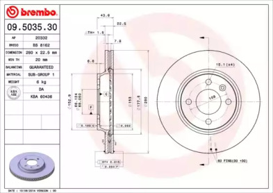 Тормозной диск (BRECO: BS 8162)