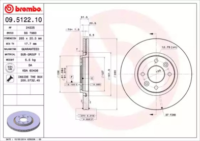 Тормозной диск (BRECO: BS 7960)