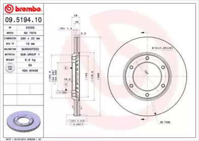 Тормозной диск (BRECO: BS 7970)