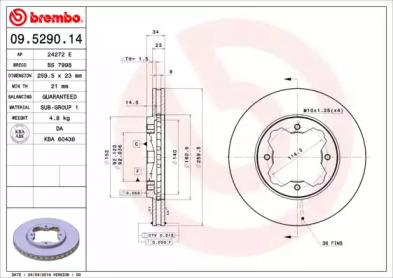 Тормозной диск (BRECO: BS 7998)