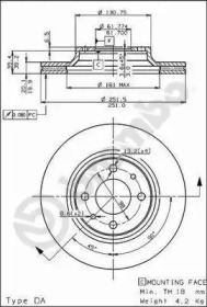 Тормозной диск (BRECO: BS 8011)