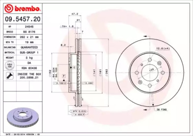 Тормозной диск (BRECO: BS 8176)