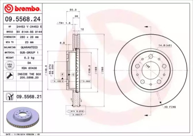 Тормозной диск (BRECO: BS 8144)