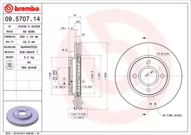 Тормозной диск (BRECO: BS 8095)