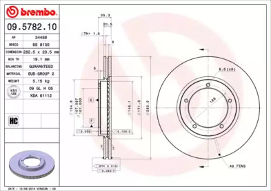 Тормозной диск (BRECO: BS 8130)