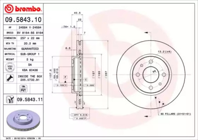 Тормозной диск (BRECO: BV 8164)