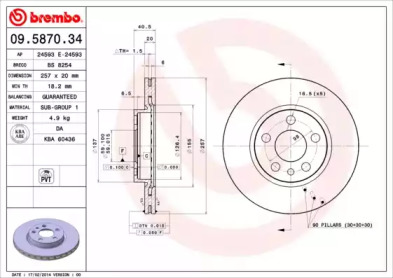 Тормозной диск (BRECO: BS 8254)