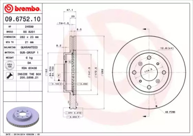 Тормозной диск (BRECO: BS 8201)