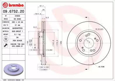 Тормозной диск (BRECO: BS 8460)