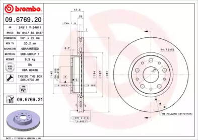 Тормозной диск (BRECO: BS 8437)