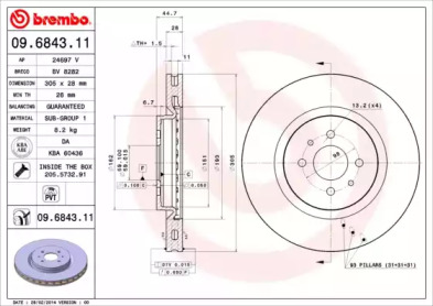 Тормозной диск (BRECO: BV 8282)