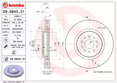 Тормозной диск (BRECO: BV 8283)