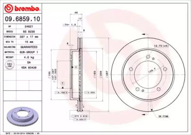 Тормозной диск (BRECO: BS 8230)