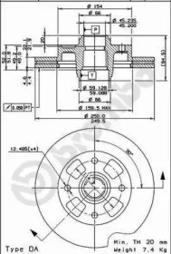 Тормозной диск (BRECO: BS 8252)