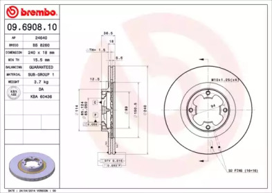 Тормозной диск (BRECO: BS 8260)