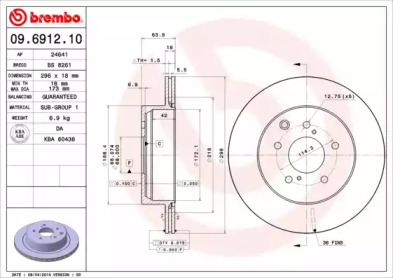 Тормозной диск (BRECO: BS 8261)