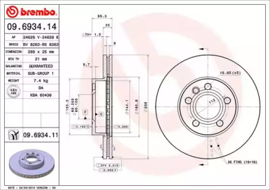 Тормозной диск (BRECO: BS 8263)