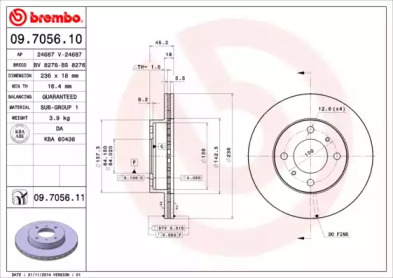 Тормозной диск (BRECO: BS 8276)