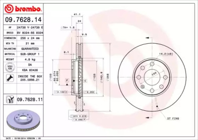 Тормозной диск (BRECO: BS 8324)