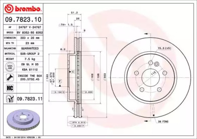 Тормозной диск (BRECO: BS 8352)