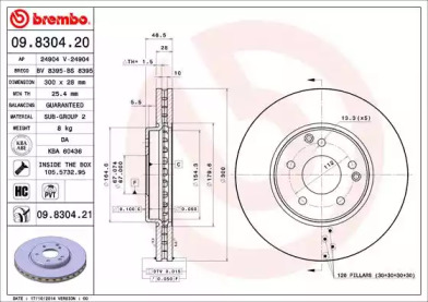 Тормозной диск (BRECO: BS 8395)